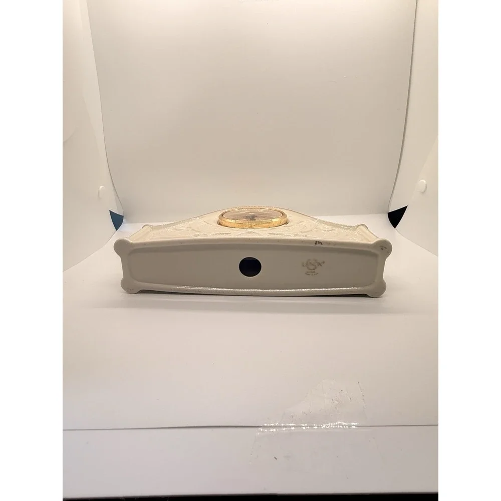 Lenox Grandmillennial French Country Mantel Clock Ivory Porcelain Vintage